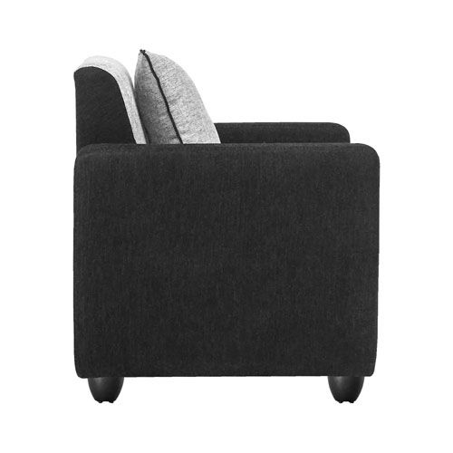 Detec™Tulip Fabric Sofa Set Black Grey