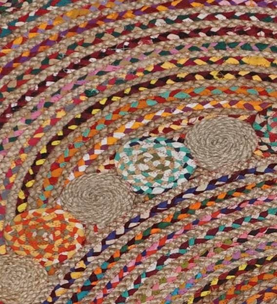 Detec™ Abstract Pattern Jute Hand Woven Rug