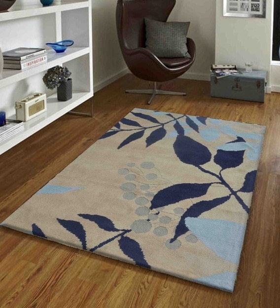 Detec™ Floral Pattern Polyester Hand Tufted Rug