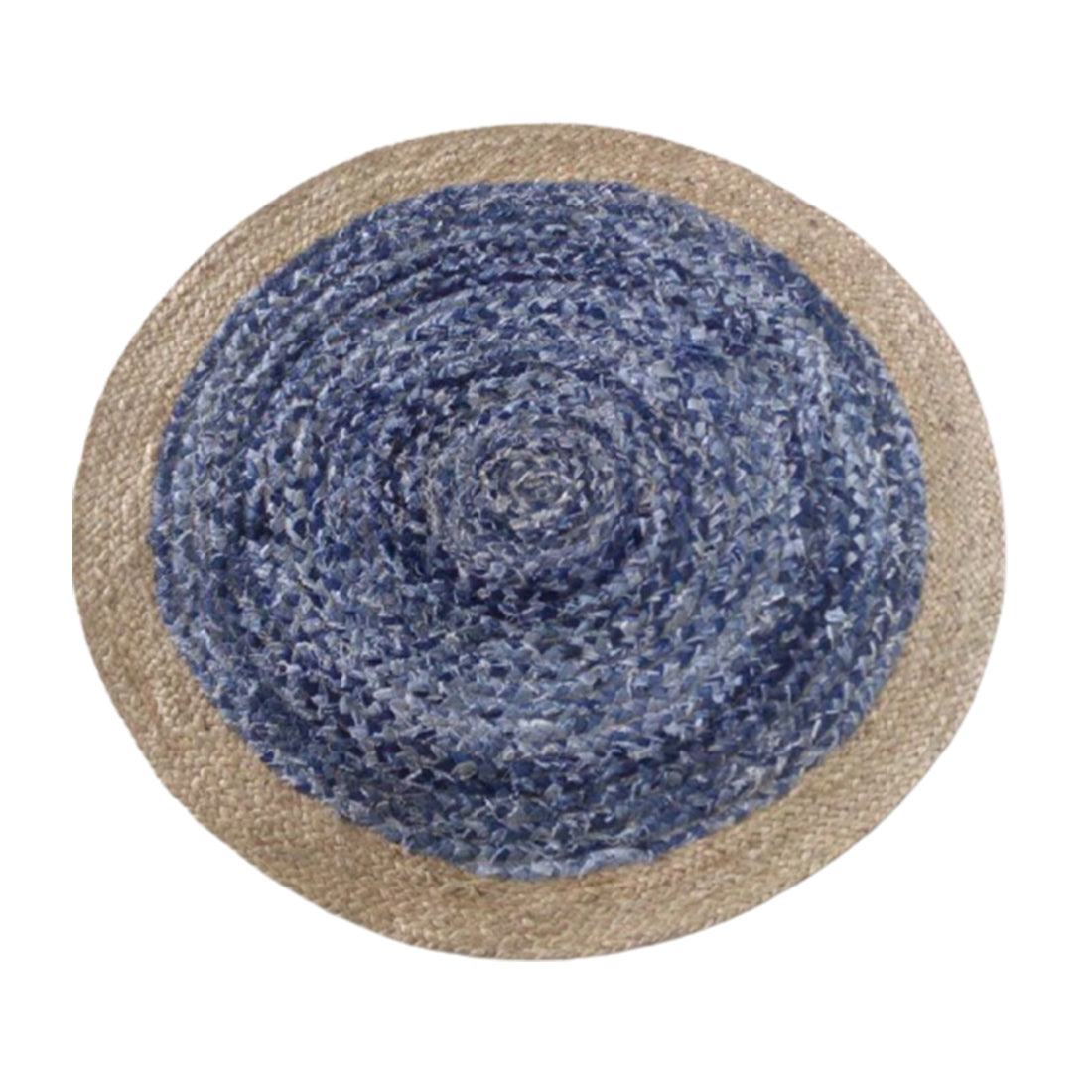 Detec™ Floral Pattern Jute and Denim Rug