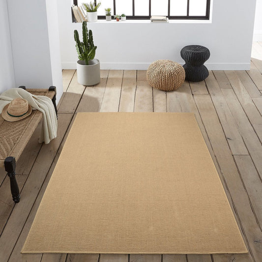 Saral Home Detec™ Harlequin Pattern Jute Rug (Beige, Jute)