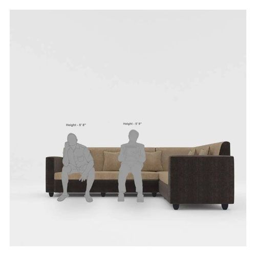 Detec™ Malta Fabric 6 Seater Finish Color Golden Brown