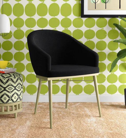 Arm Chair in Black Upholstery