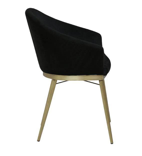 Arm Chair in Black Upholstery