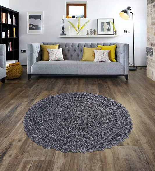 Detec™ Floral Pattern Jute Hand Tufted Jute Rug