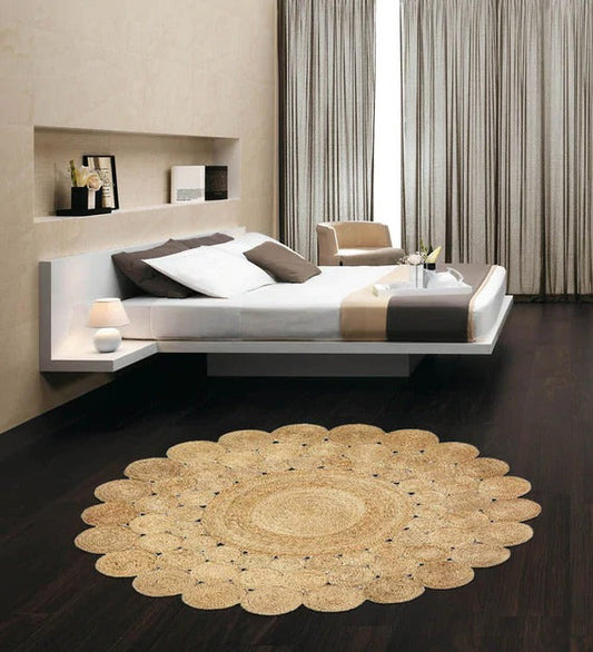 Detec™ Floral Pattern Jute Hand Tufted Rug