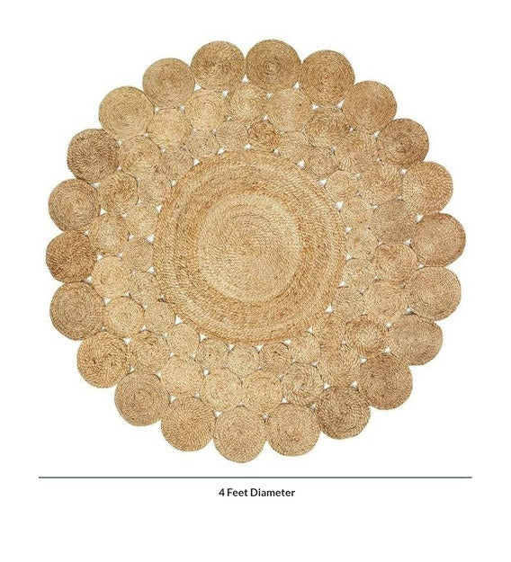 Detec™ Floral Pattern Jute Hand Tufted Rug