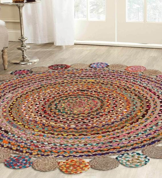 Detec™ Abstract Pattern Jute Hand Woven Rug 