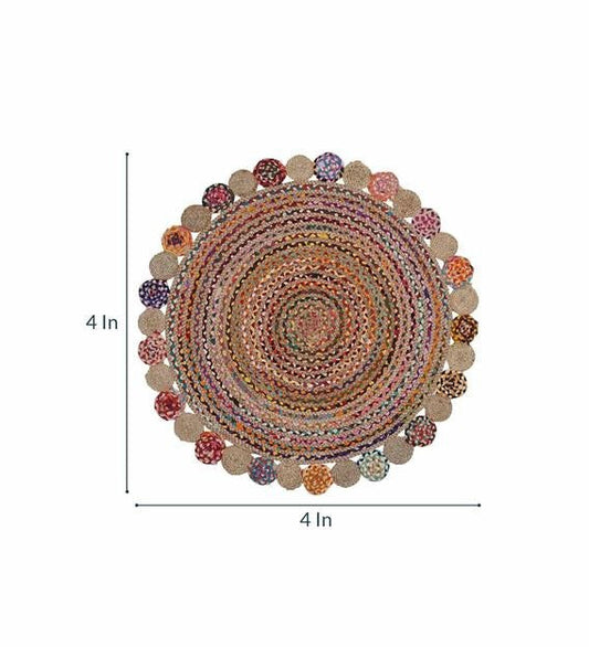 Detec™ Abstract Pattern Jute Hand Woven Rug 