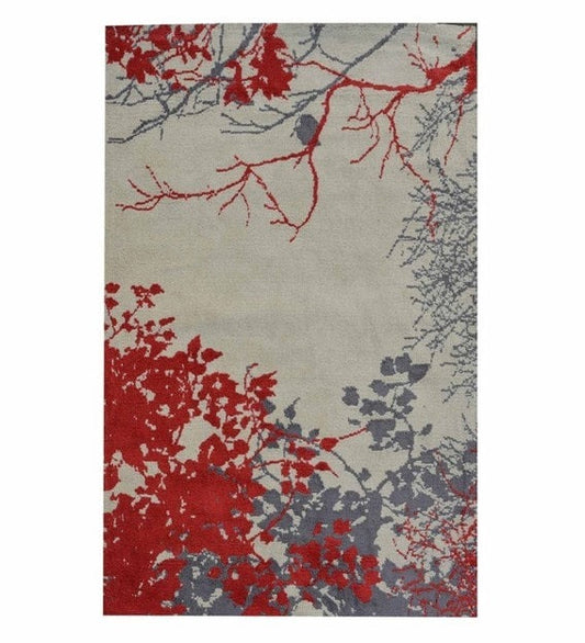 Detec™ Floral Pattern Polyester Hand Tufted Rug