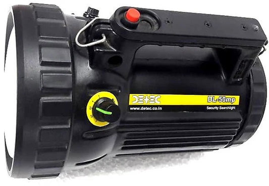 Detec™ 55 Watt Searchlight - Halogen Bulb - Rechargeable Search Light / Torch. (Model: DL50E)