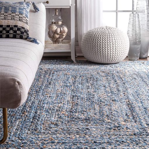 Detec™ Jeans With Jute Handmade Braided Area Rugs 